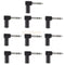 10x6.35mm to 3.5mm 1/8" Male Mono Jack 90 Degree Audio Connector Adapter