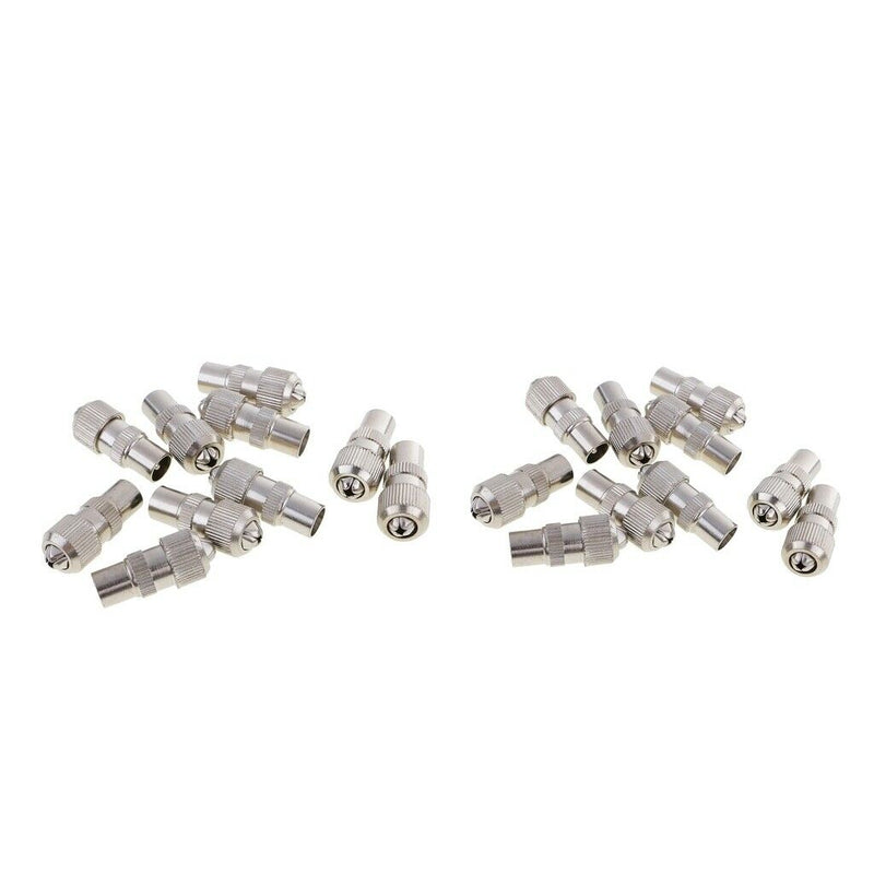 20pcs RF Male Connector For Coaxial Cable TV Antenna