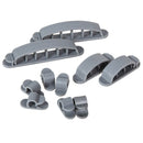10Pcs Cable Cord Wire Line Organizer Plastic Clips Ties Fixer Holder Gray A