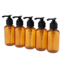 5x 100mL Plastic Empty Pump Bottle Travel Shampoo Lotion Body Wash Container