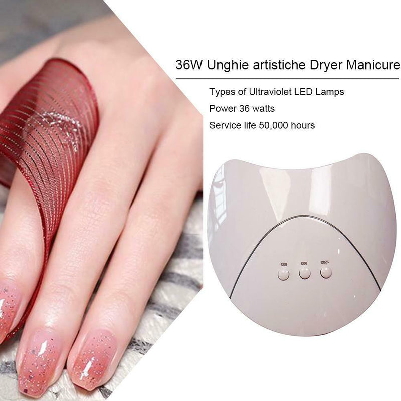 36W LED Nail Dryer Nail Phototherapy Lamp for UV Gel Nail Polish Manicure Tools