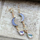 Beautiful Betsey Johnson Fashion Jewelry Blue moon Woman jewely earrings A4 F9M9