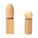 Kids Wooden Geometric Solids Shapes Montessori Learning Education Math Toys