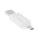 USB2.0 Micro USB OTG Card Reader for TF SD Memery Card for PC Phone (White)