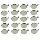 20Pcs Jewelry Making Crafts Supply Blank Charm Base Cabochon Settings Tray