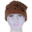 Unisex Winter Cotton Beanie Cap Thin Hip-hop Star Hat, Coffee