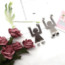 8 Pack over the Cabinet Door Hook Lovers Shaped Hanging Hooks for Kitchen,