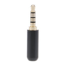 2Pcs Male Jack 3.5mm 1/8" Mini Audio Plug Stereo Adapter Soldering White + Black