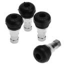 4pcs Car Chrome Rubber Tubeless Wheel Tyre Tire Valve Stem Cap Covers