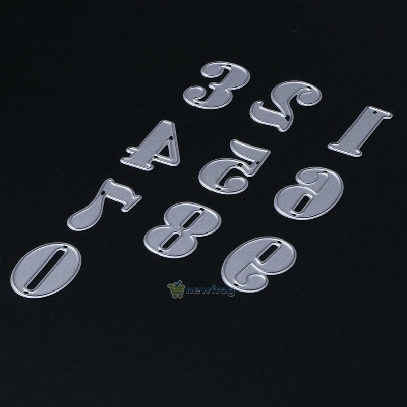 1 Set Number Metal Cutting Dies Stencil Hand Craft DIY Scrapbooking Card Diary