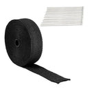 15M Titanium Alloy Wrapped Exhaust Pipe Black Fiberglass Insulation Tape +