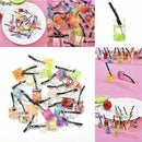 20PCS 22x11mm Fruit Slice Juice Glass Bottle Charms Pendant Jewelry Findings