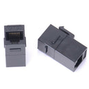 Black RJ45 Female to Female UTP CAT5e Jack Inline Coupler B Hn