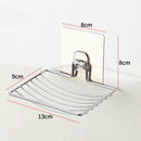 4PCS Adhesive Suction Cup Soap Dish Stainless Steel Sponge Holder Bathro YKR