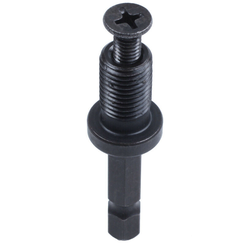 3/8-inch Hexagonal Shank Thread Drill Holder Keyless Adapter Black U2O5