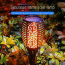 5W Solar Powered 96 LED Fire Flickering Landscape Lamp Garden Path Blaze Light