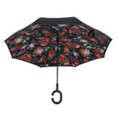 Rose Folding Reverse Umbrella Double Layer Inverted Windproof Rain Car Umbr