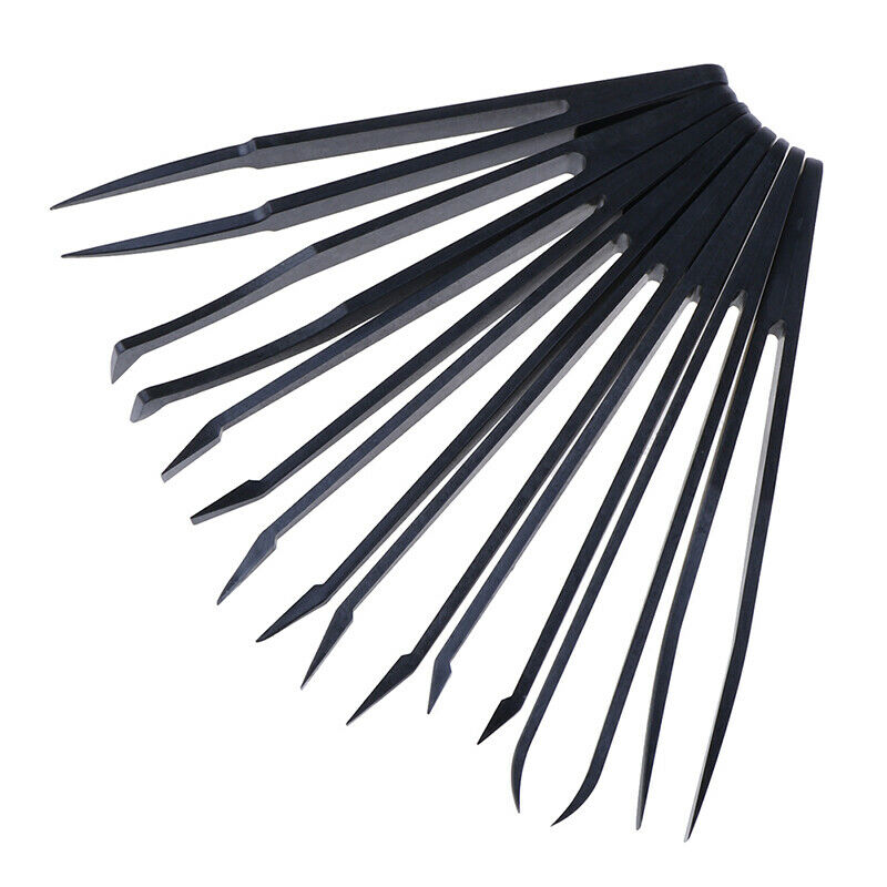 8pc Anti-StaticElectronic Hand Tool Set Tweezers Plastic Tweezer Kit ESD Forc Gw