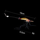 95Mm/6G Luminous Shrimp Fishing Lure Soft Bait With Hook (Red Head) B7V2