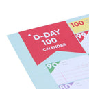 3 Sheets Plan Paper 100 Days Countdown Schedule Wall Calendars Daily Weekly