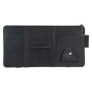 Car Sun Visor Organizer Holder Bag with Zipper for Glasses Phone (Black) A