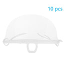 10Pcs Transparent Plastic Face Shield Anti-Splash Anti-fog Food Mouth Nose Cover