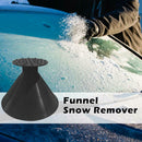 Ice Scraper Shovel Cone Shaped Car Windshield Snow Remover (01-04 Black)