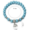 Classic alloy Blue Bead Bracelet Fashion Ball Elastic Handwear O1U3