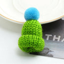 8Pcs Cute Mini Knitted Hairball Hat Brooch Sweater Pins Badge Collar Clothe