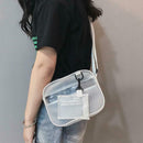 Women PVC Jelly Transparent Mini Shoulder Bag Girl Zipper Messenger Handbag