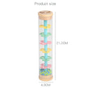 Rain Sound Tube Fun Puzzle Wooden Rain Sound Bar Colorful Rainbow Hourglass Rain
