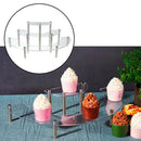 3 Step Tier Clear Clear Acrylic Retail Counter Display Riser Stand Half Moon