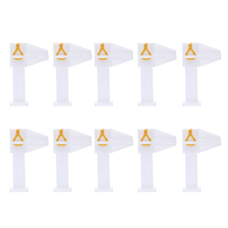 10pcs/set Plastic Nail Repair Clip Nail Tips Reshape Tool Nail Pincher White