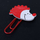 12 pcs / 1 Set Cute Cartoon Animal Pattern Wooden Paper Note Clips Bookmark X3Z9