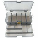 Plastic Dual Layer Waterproof Fishing Tackle Box Lures Bait Storage Case Co