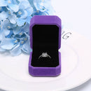 Trendy Velvet Octagonal Shape Ring Box Purple Storage Box Jewelry Display BoxJR