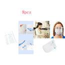 8Pieces Safety Elastic Full Face Shield Guard Protection Goggles Visor Hat