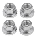 2 Pairs Stainless Steel Bike Bicycle Rear Wheel Hub Large Flange Axle Nuts