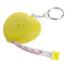 1.5m Keychain Portable Retractable Ruler Heart-shaped Tape Measure 4.92ft