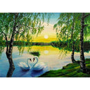 5D DIY Full Drill Diamond Painting Spring Swan Lake Cross Stitch Embroidery