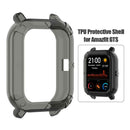 Half Pack TPU Case Cover Shell for Amazfit GTS Smartwatch (Clear Black) A