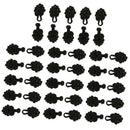 20 Sets Black Chinese Knots Frog Buttons Closures for Clothes Coats Sewing