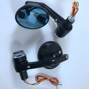 Motorcycle Rearview Mirror 7/8 Inch Cnc Handle Mirror With Turn Signal Y6H9