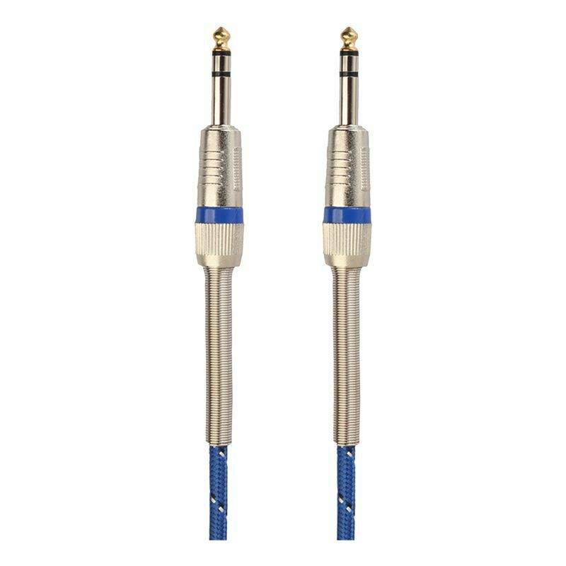 6.35mm Mono Jacks 1/4 inch Straight Male to Male Instrument Cables for Elec