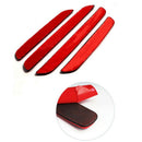 4Pcs Universal Car Door Sill Protector Carbon Fiber Door Anti-Wear Plate Co H8I7
