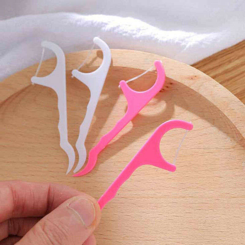 25Pcs Teeth Toothpick Dental Floss Flosser Picks Stick Oral Care Tooth Cleane Bj