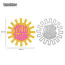 2pcs Sunshine DIY Cutting Dies Stencil Scrapbook Embossing Paper Photo Card