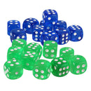 20Pcs Dotted Dice 1.6cm 6-Sided Die Plastic for Party Role Playing Game Prop