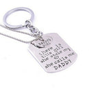 Letter Heart Keychain Necklace Pendant Daddy Daughter Father Girls Jewelry SE
