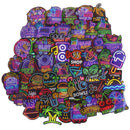 50Pcs Neon Stickers Skateboard Laptop Luggage Guitar Bike Car Bomb Dec- OZ